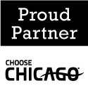 Illustrated Proud Partner of Choose Chicago button